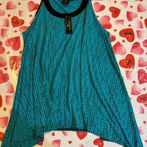 NWT Worthington Turquoise Blouse Short sleeve XL